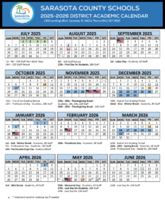 Sarasota County School Calendar 2025 2026 Holidays